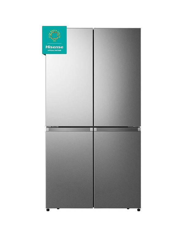 Hisense RQ758N4SASE Pureflat 90cm Cross Door, American Fridge Freezer - Stainless Steel